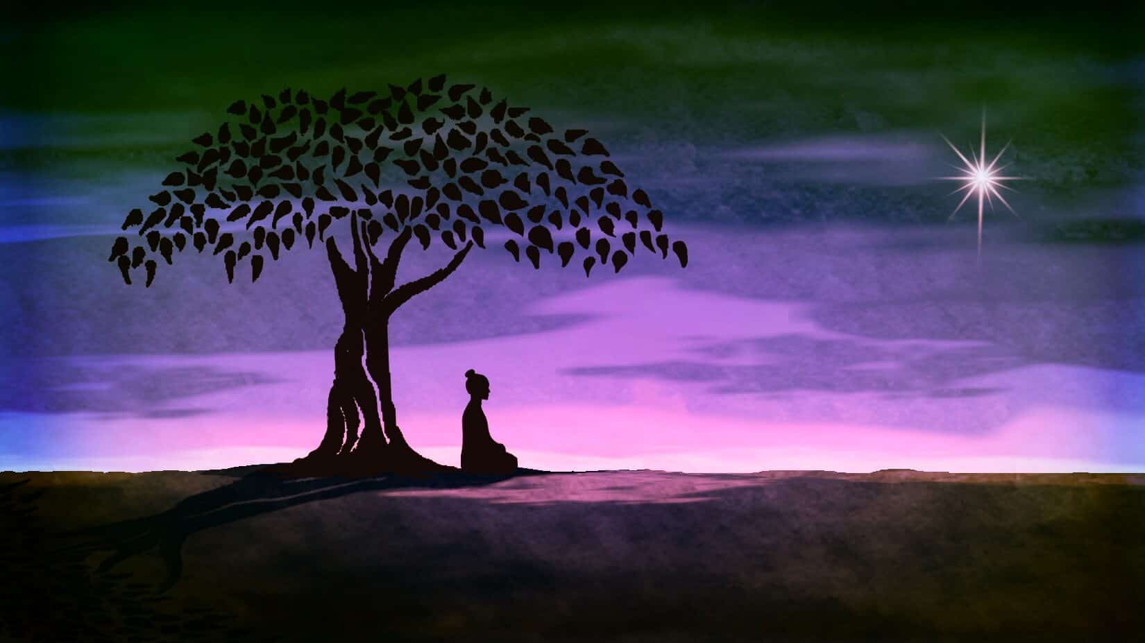 budha-under-tree-liberating-his-buddhata-from-mind